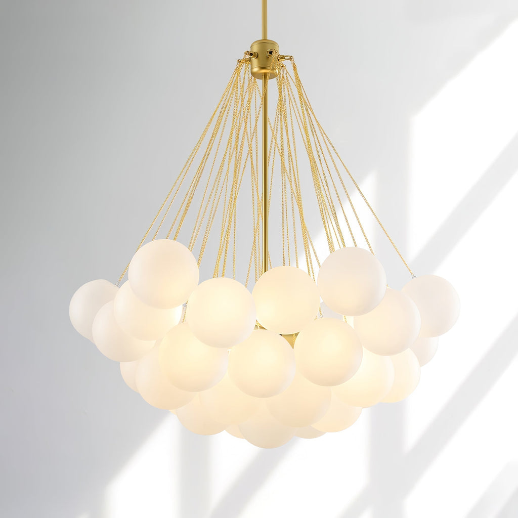 Warm Ambient Glow Frosted Glass Orbs Pendant Light