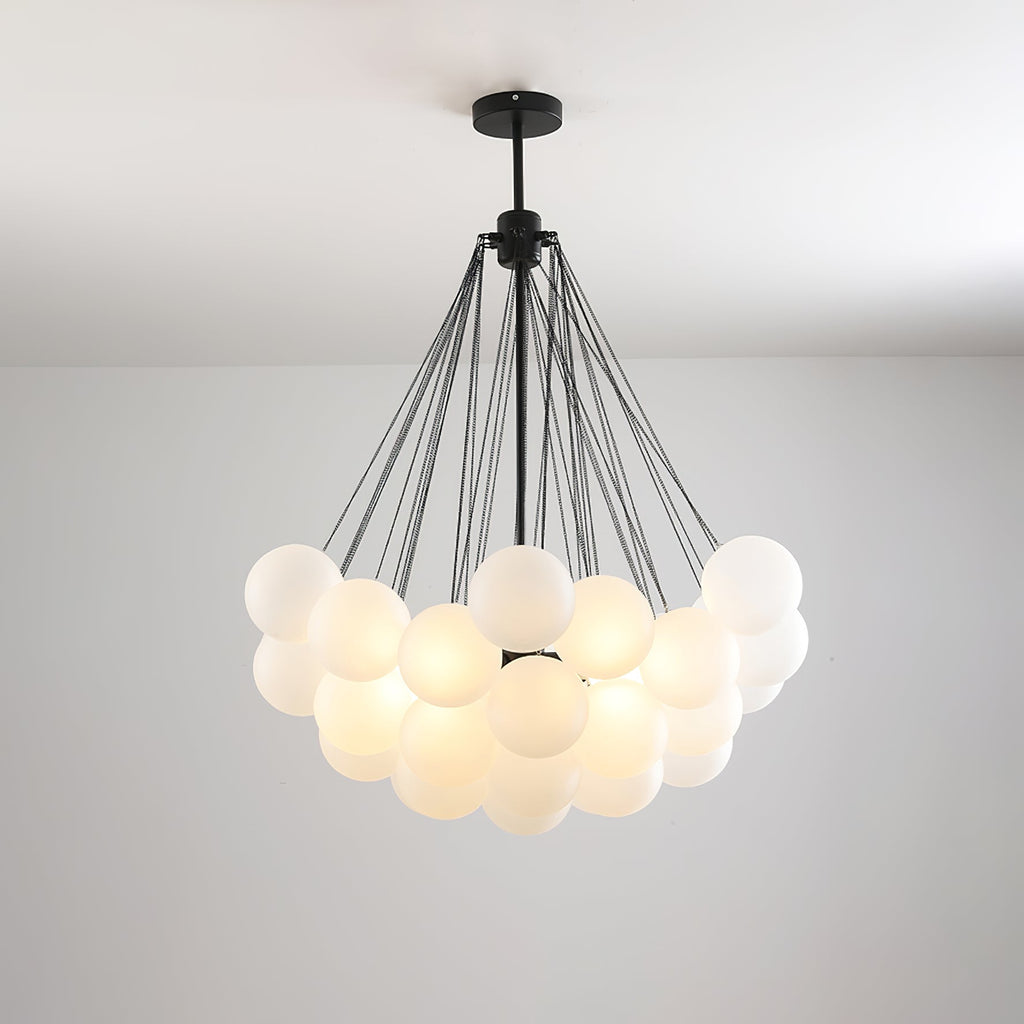 Warm Ambient Glow Frosted Glass Orbs Pendant Light