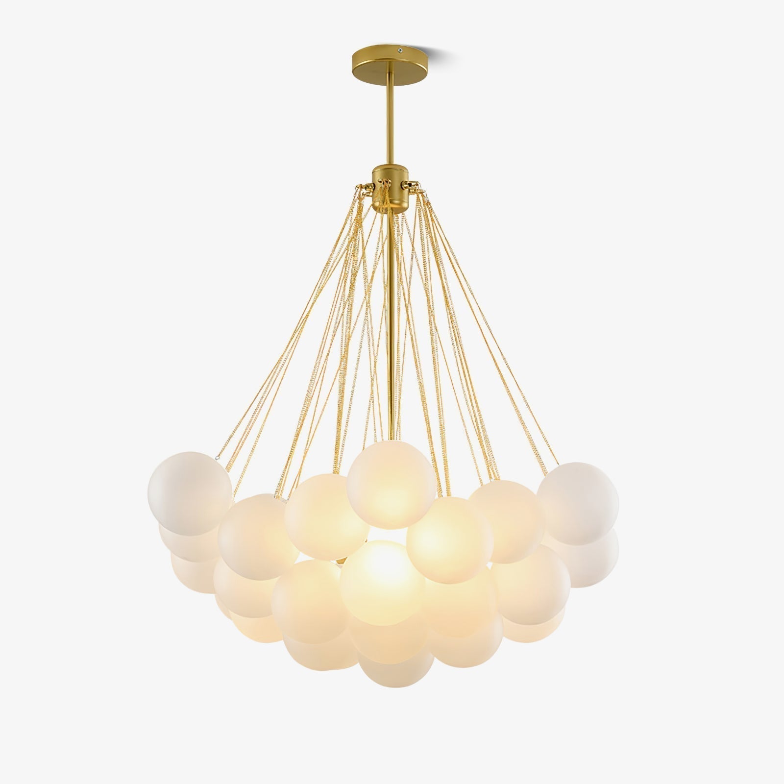 Warm Ambient Glow Frosted Glass Orbs Pendant Light