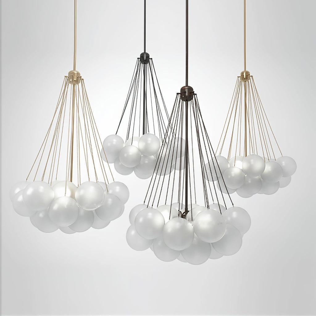 Warm Ambient Glow Frosted Glass Orbs Pendant Light