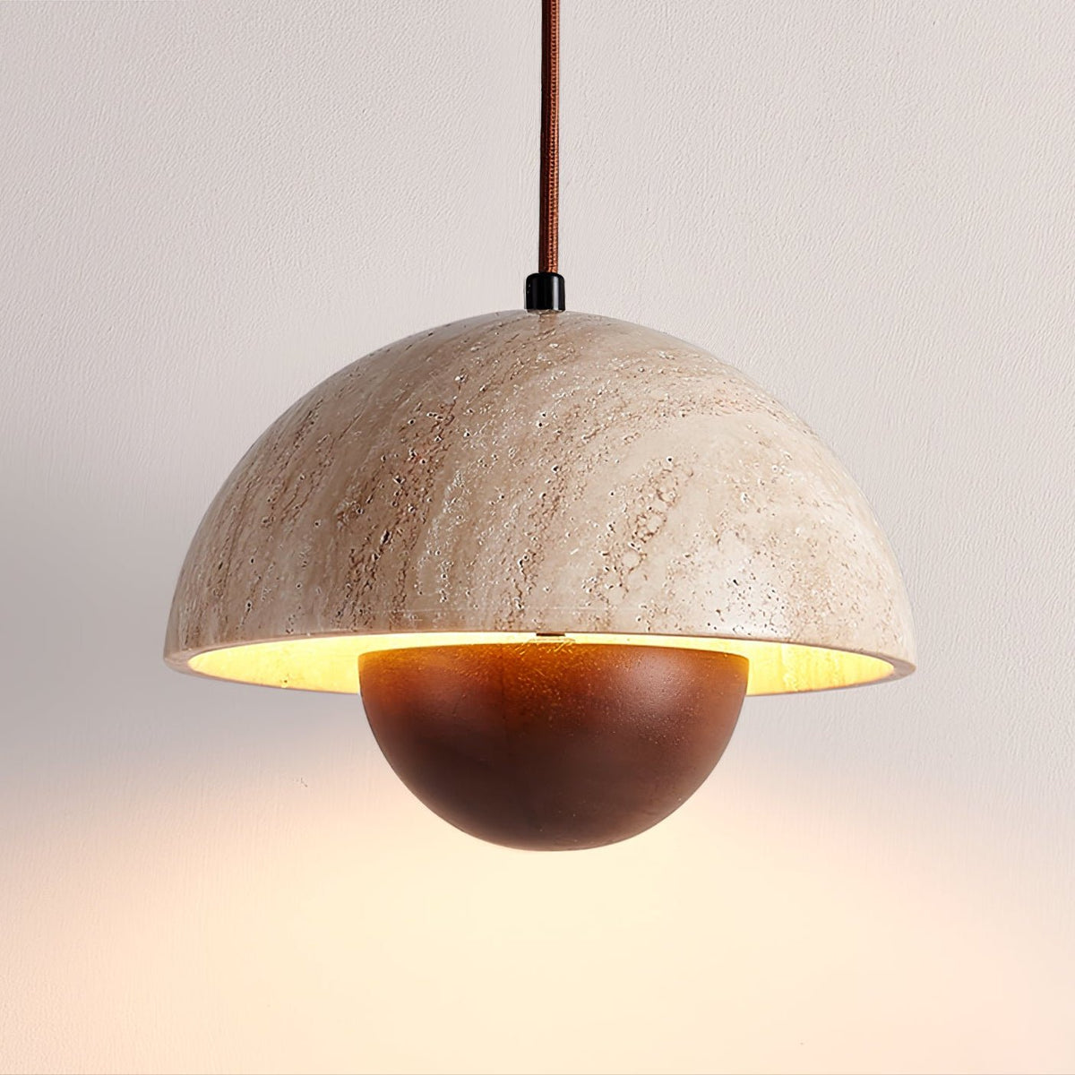 Pendant Light For Warm Ambience Natural Yellow Travertine