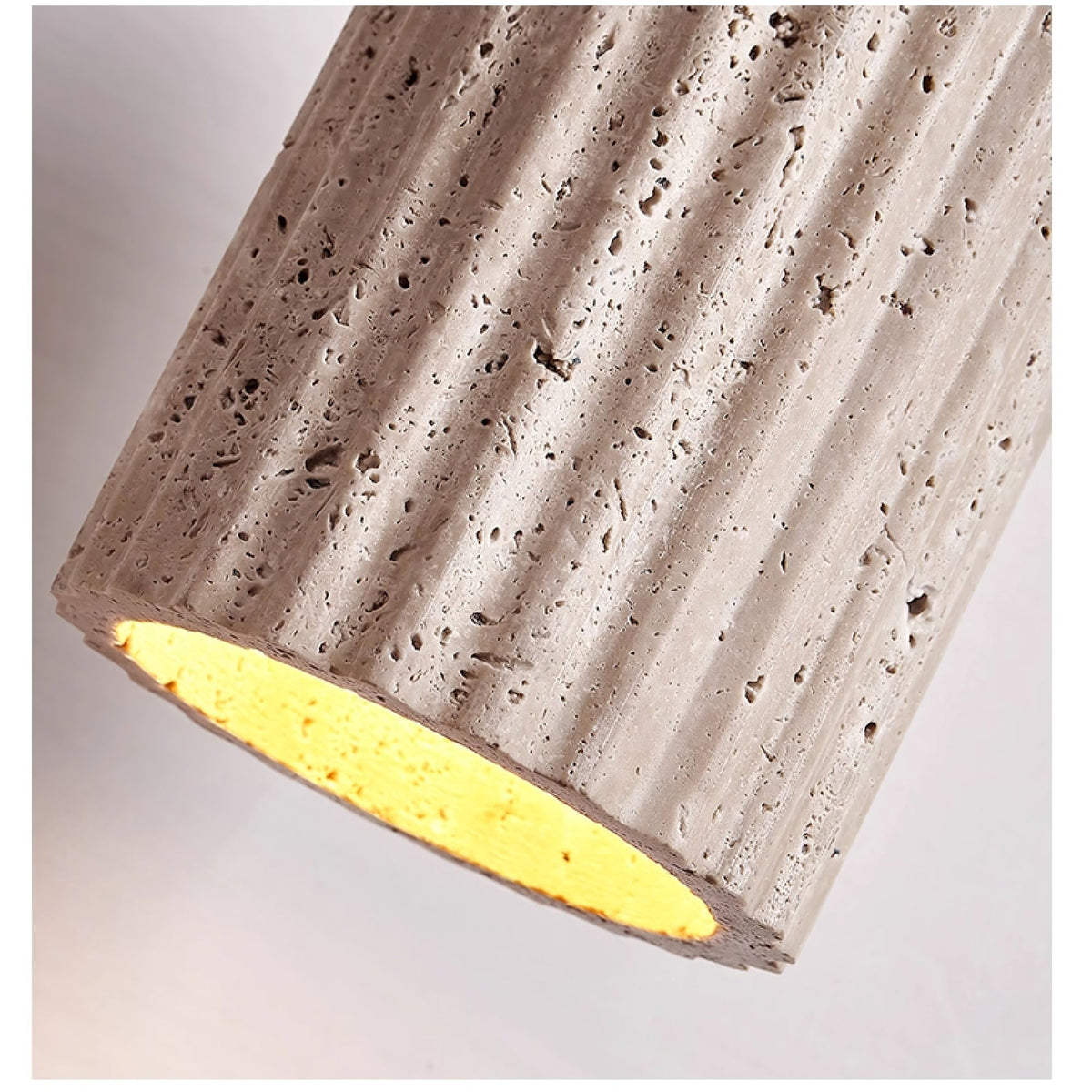 Warm Glow Travertine Ceiling Pendant Light