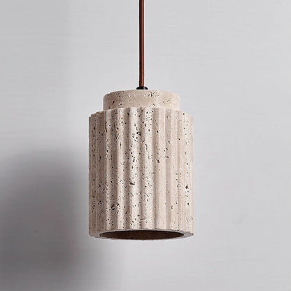 Warm Glow Travertine Pendant Ceiling Light