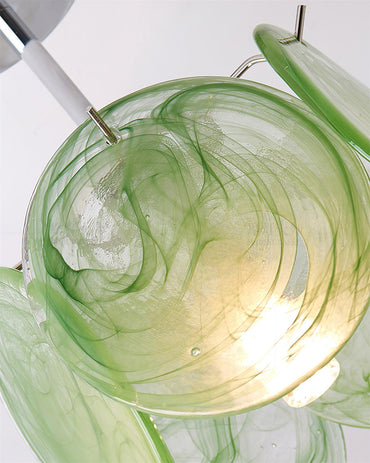 Damp Rated Glass Ceiling Light With Metal Canopy