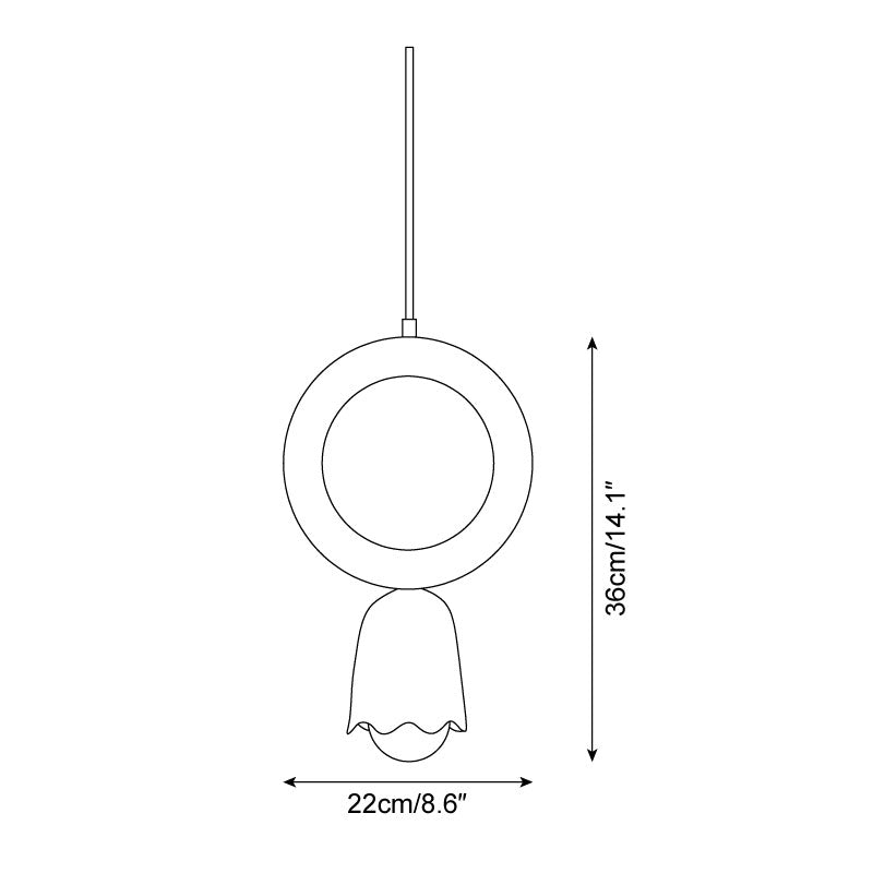 Dimmable Glow Minimalist Pendant Light With Ceramic
