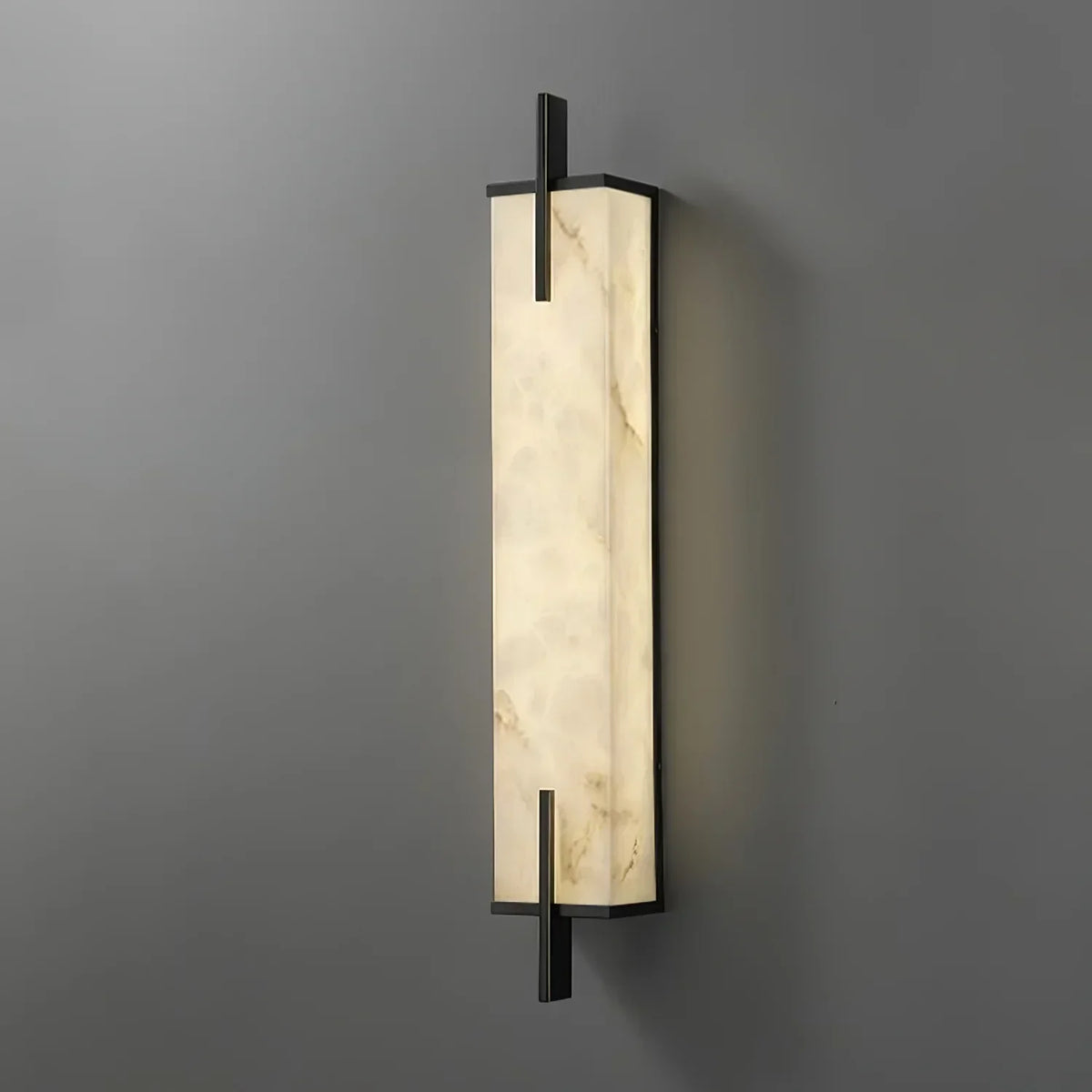 Minimal Frame Rectangular Alabaster Wall Light