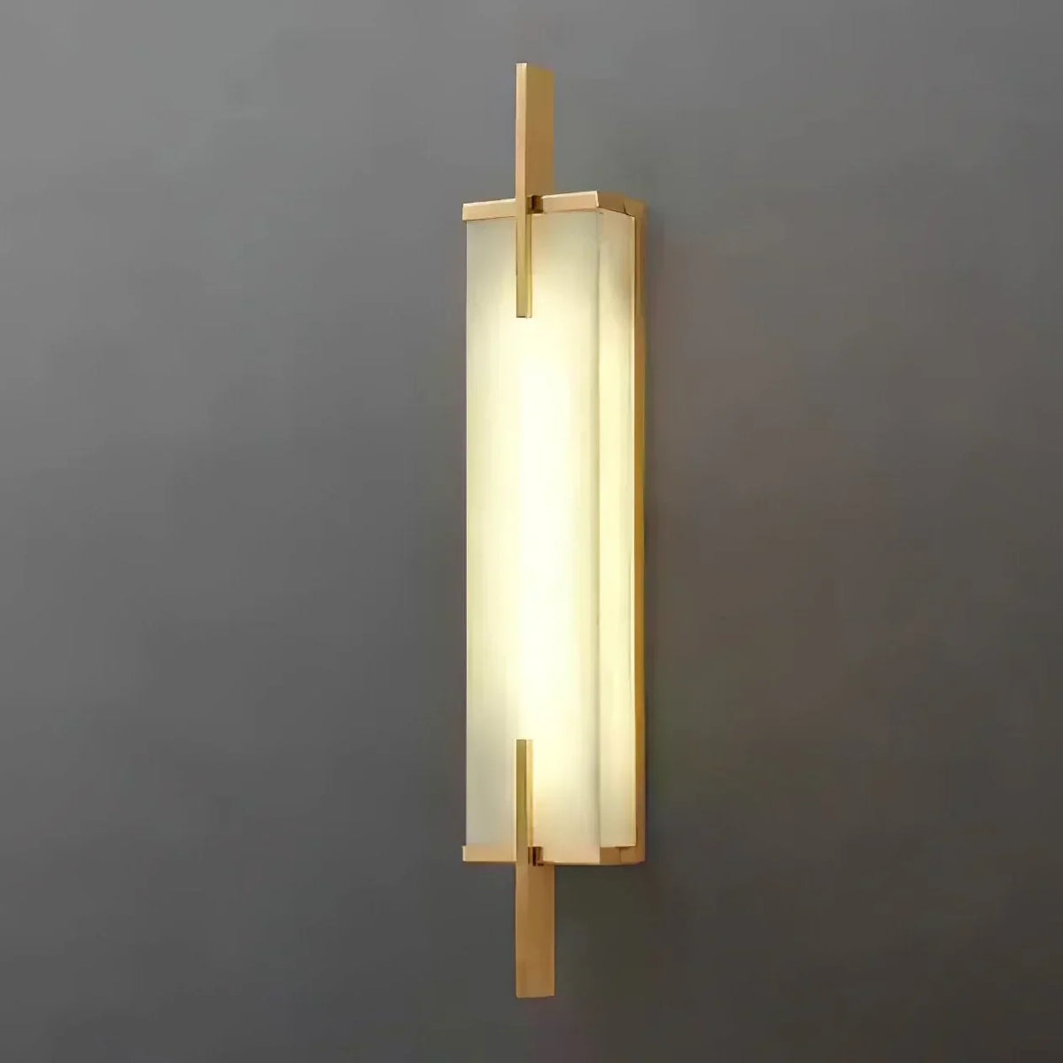 Minimal Frame Rectangular Alabaster Wall Light