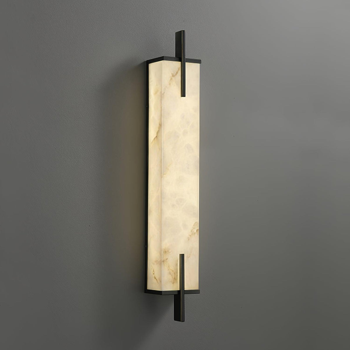 Minimal Frame Rectangular Alabaster Wall Light