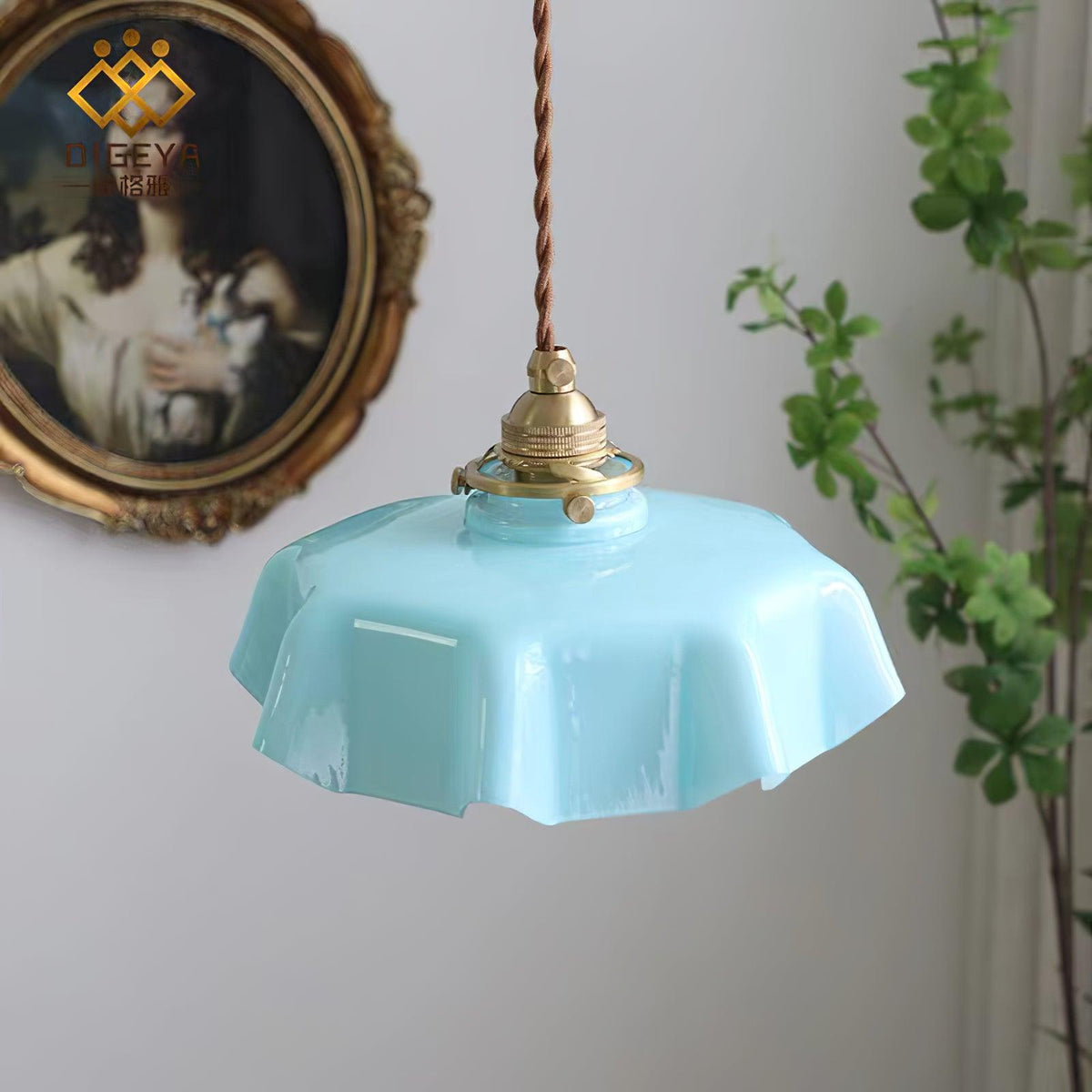 Pendant Pleated Ivory Lamp Farmhouse Charm With