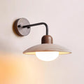 Brushed Brass Arm Aria Mid Century Travertine Wall Lamp
