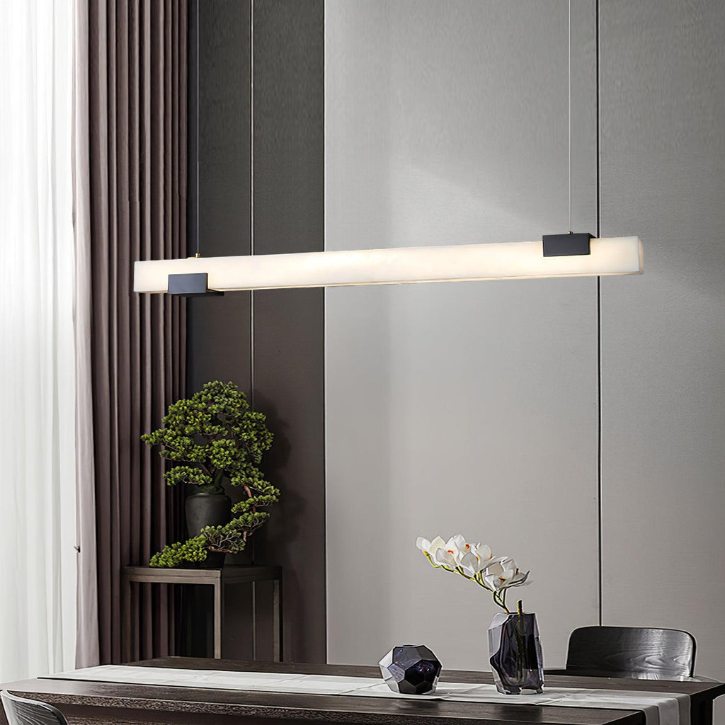 Energy Efficient LED Alabaster Linear Pendant Light