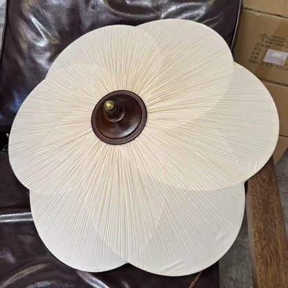 Gold And Walnut Floral Inspired Dimmable Flush Mount Ceiling Light