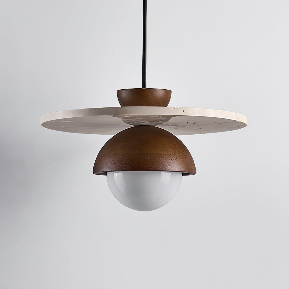 Pendant Lamp With Warm Ambience Layered Travertine