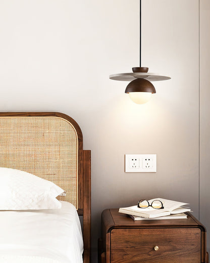 Pendant Lamp With Warm Ambience Layered Travertine