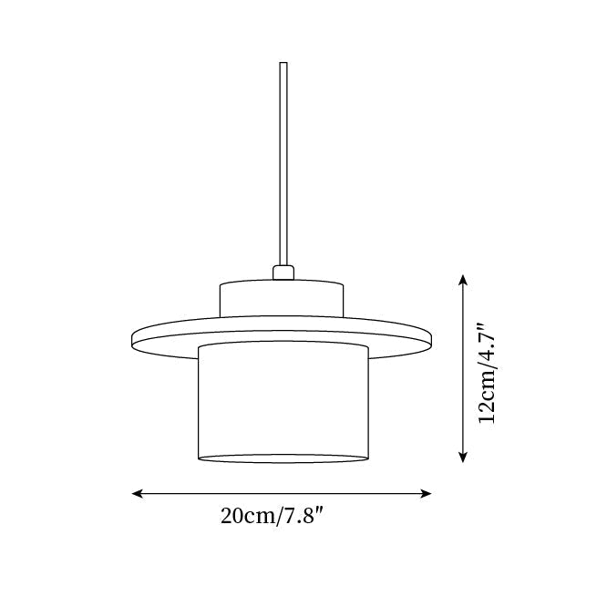 Cylinder Shade Natural Wood Travertine Pendant Light