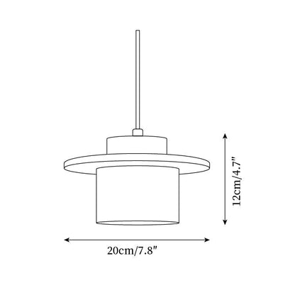 Cylinder Shade Natural Wood Travertine Pendant Light