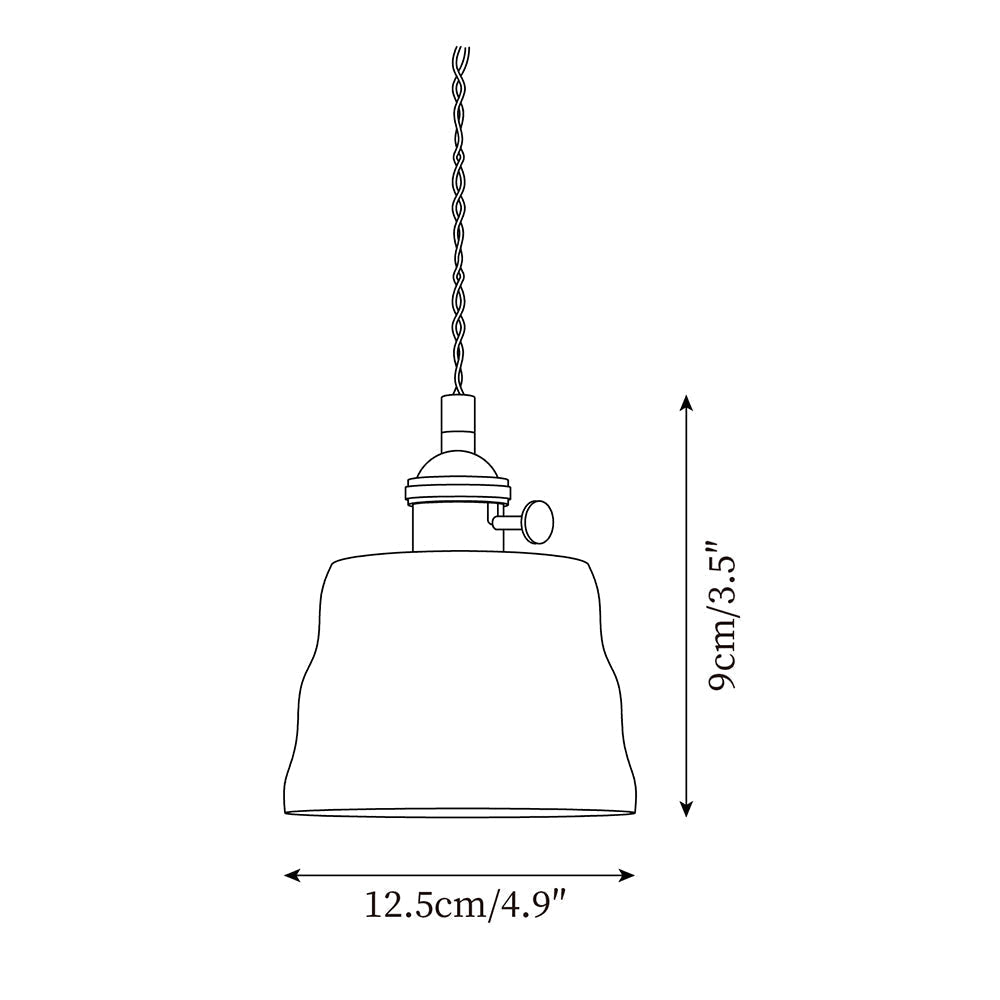 Textured Shade Brass Glass Pendant Lamp