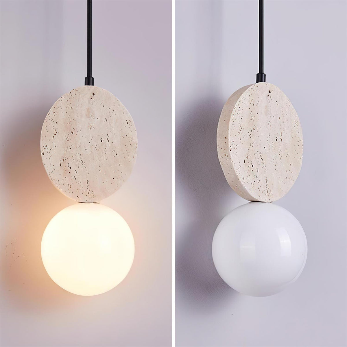 Pendant Light For Warm Ambience Geometric Travertine