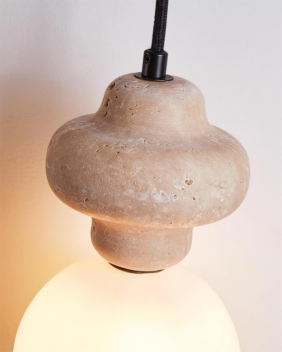 Pendant Light For Warm Ambience Geometric Travertine