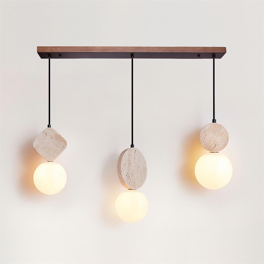 Pendant Light For Warm Ambience Geometric Travertine