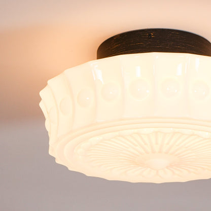 Modern Farmhouse Glass Ceiling Light With Horizon Touch