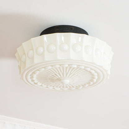 Modern Farmhouse Glass Ceiling Light With Horizon Touch