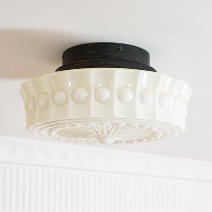 Modern Farmhouse Glass Ceiling Light With Horizon Touch