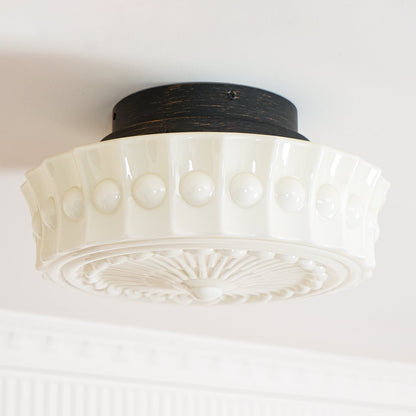 Modern Farmhouse Glass Ceiling Light With Horizon Touch