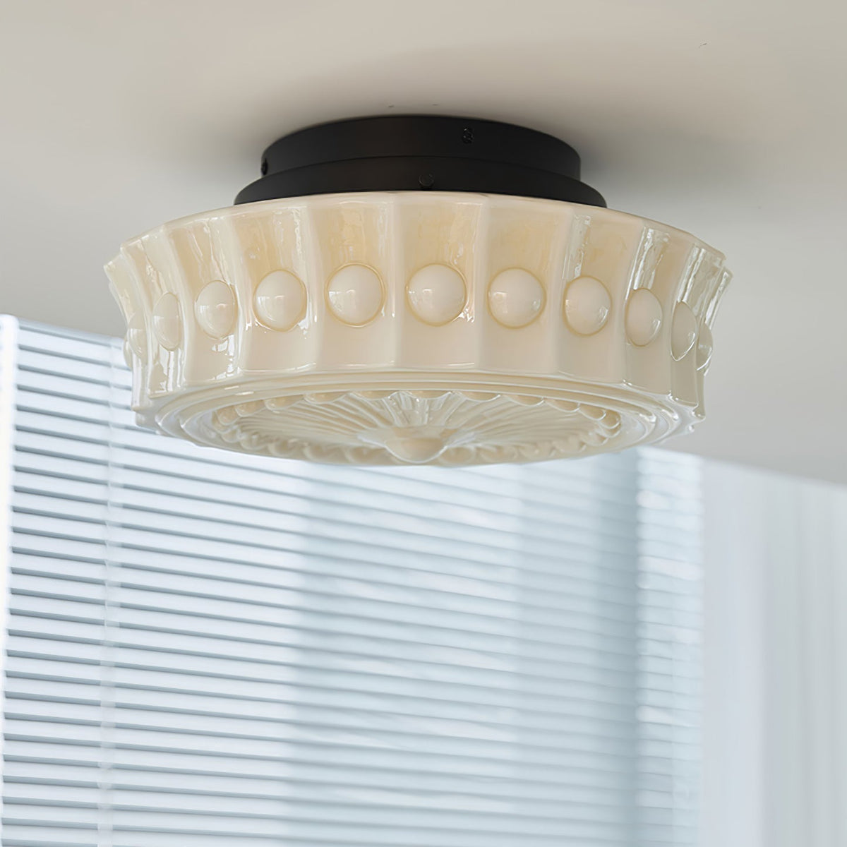 Modern Farmhouse Glass Ceiling Light With Horizon Touch
