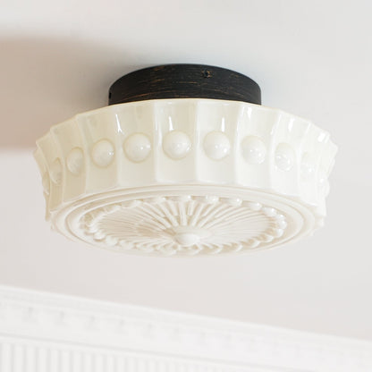 Modern Farmhouse Glass Ceiling Light With Horizon Touch