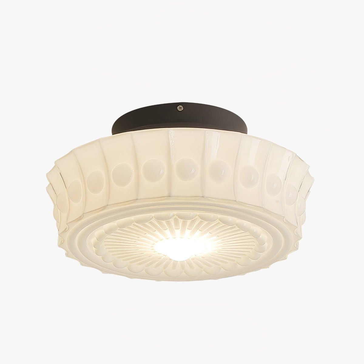Modern Farmhouse Glass Ceiling Light With Horizon Touch