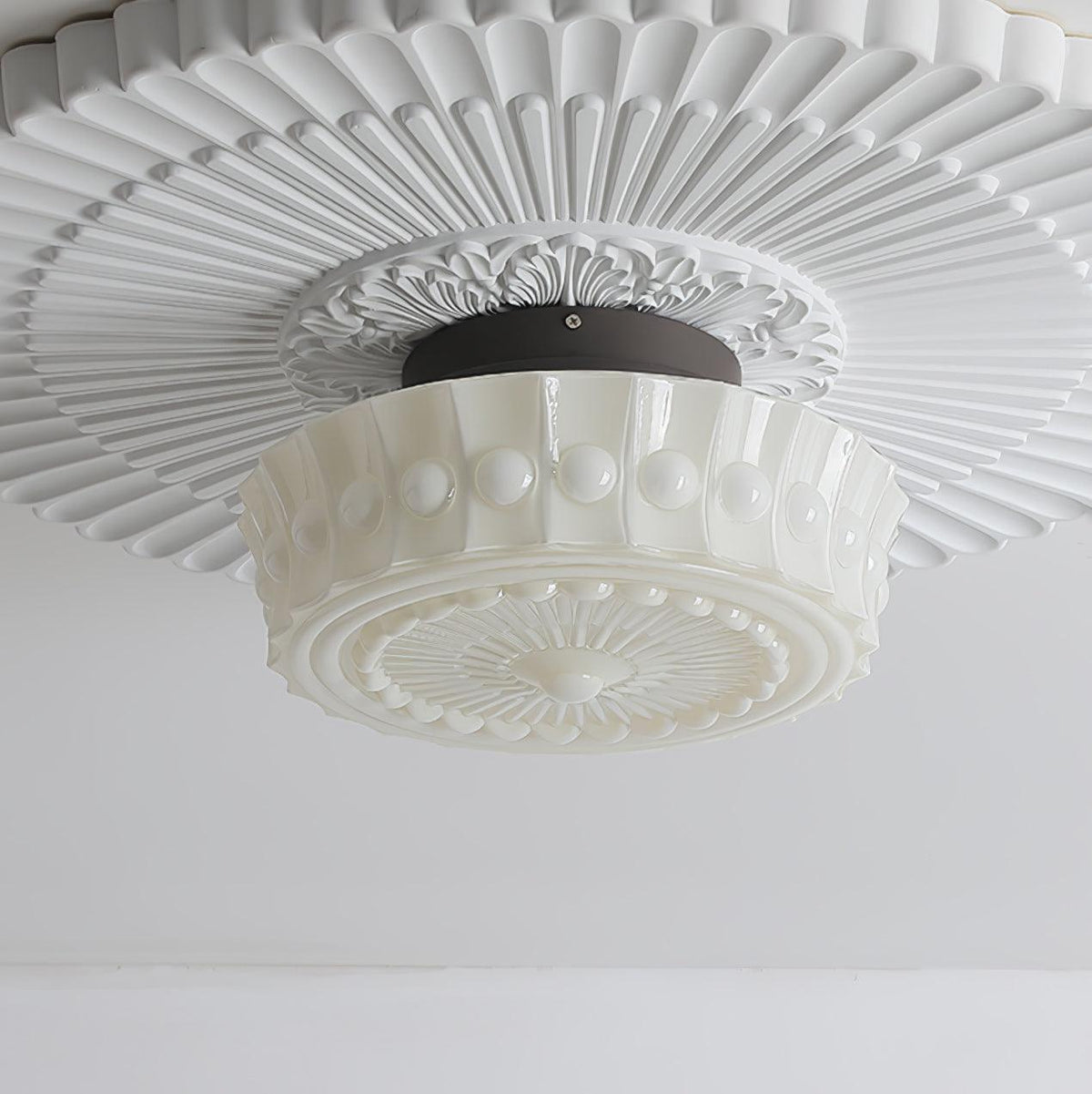 Modern Farmhouse Glass Ceiling Light With Horizon Touch