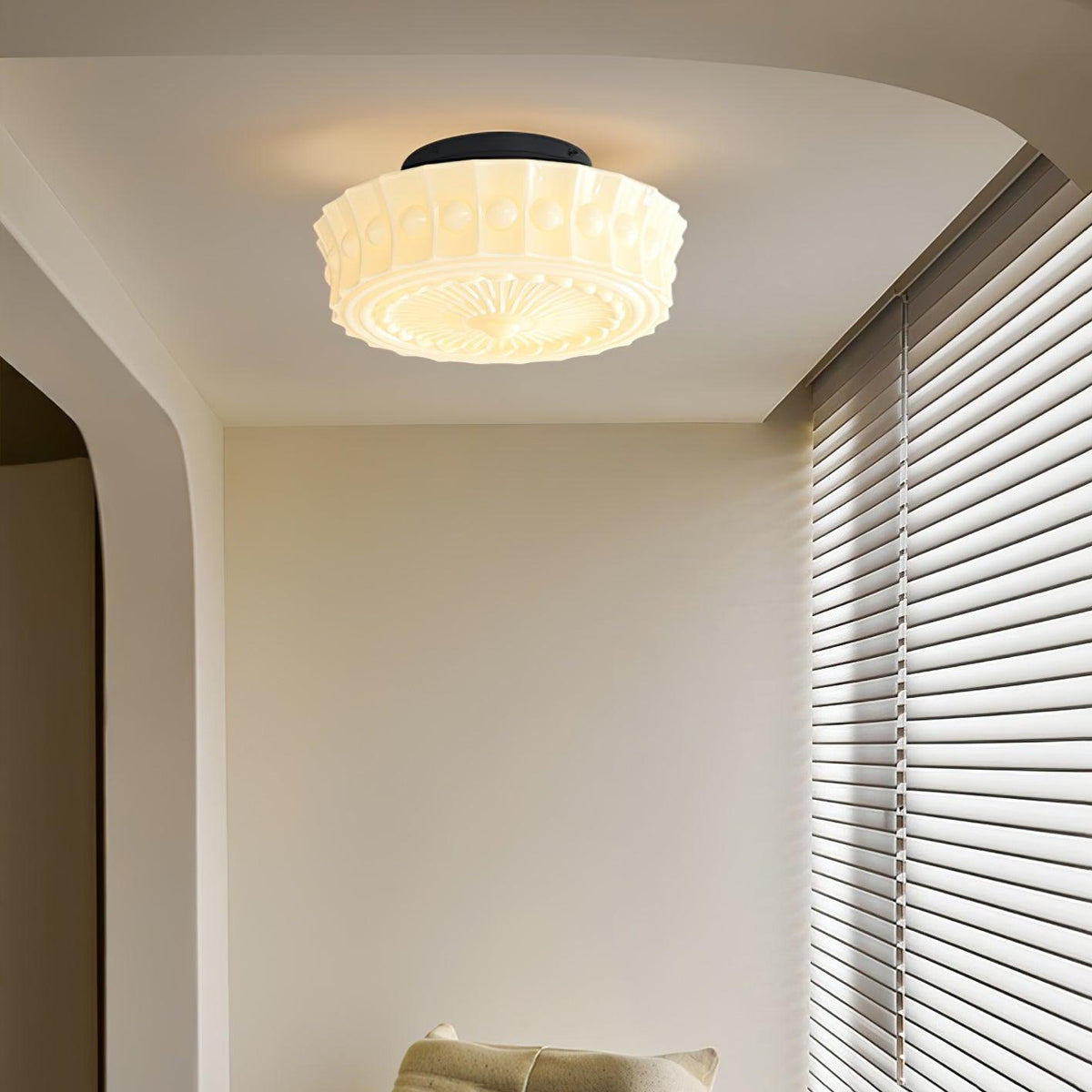 Modern Farmhouse Glass Ceiling Light With Horizon Touch