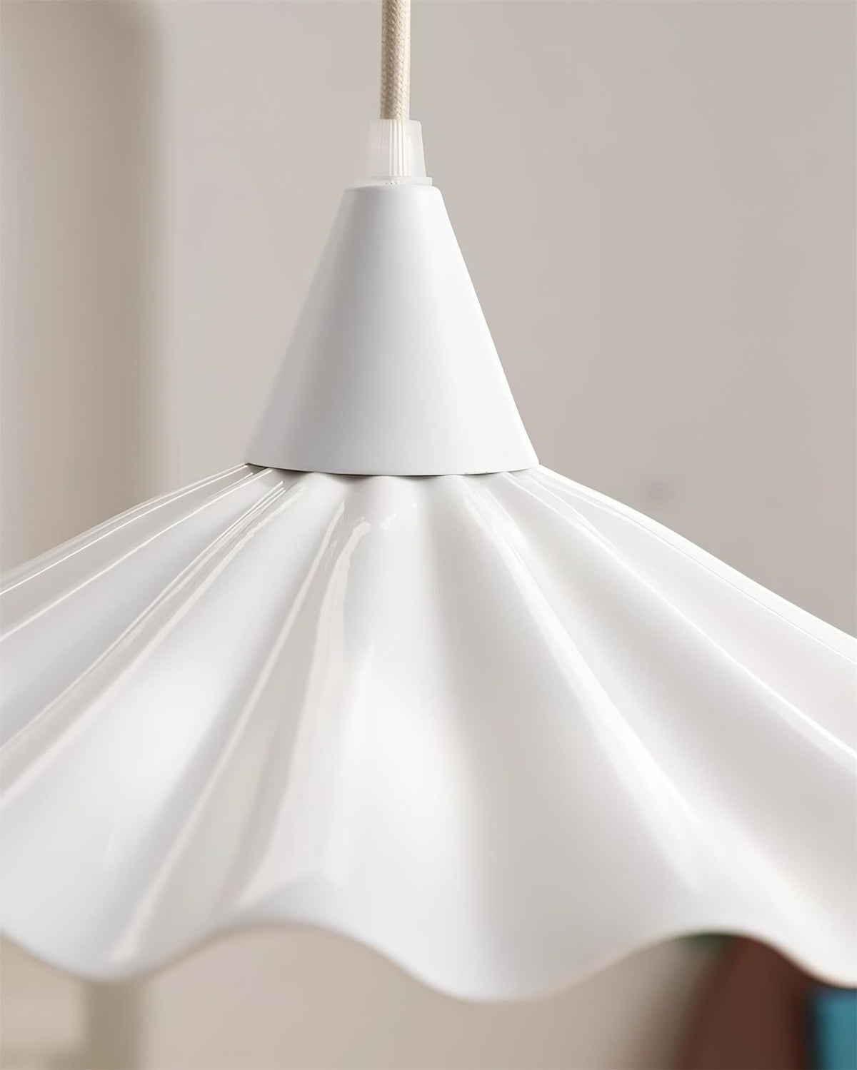 Ambient Glow White Ceramic Pendant Light