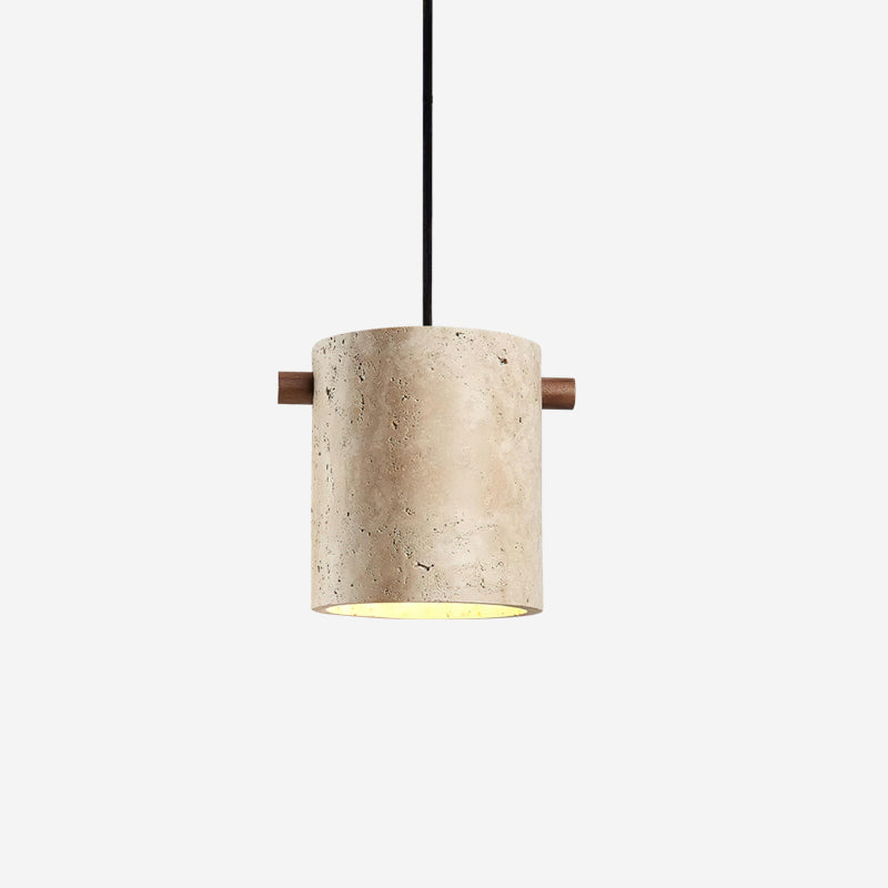 Natural Stone Shade Multi Head Travertine Pendant Lamp