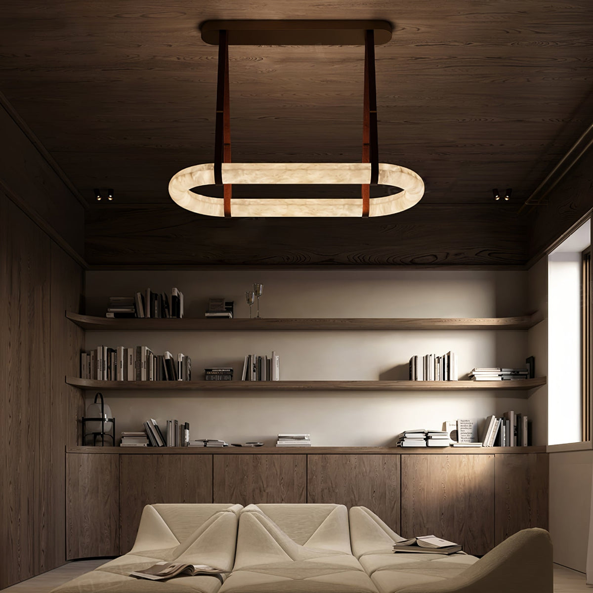 Soft Ambient Glow Alabaster Pendant Lamp