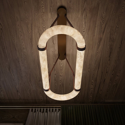 Soft Ambient Glow Alabaster Pendant Lamp
