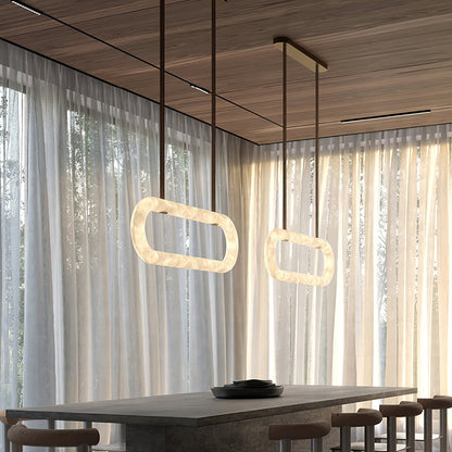 Soft Ambient Glow Alabaster Pendant Lamp