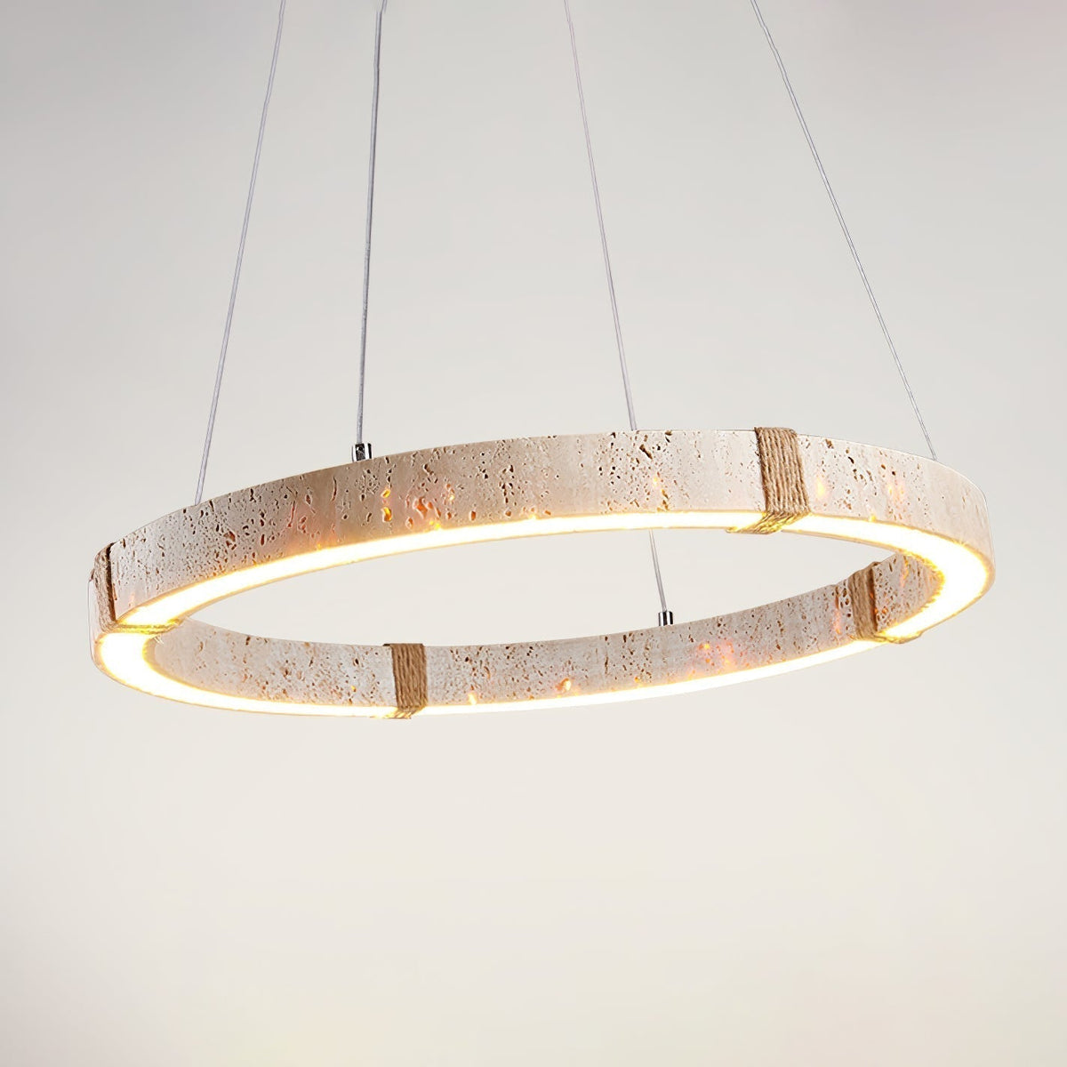Travertine Ring Pendant Light Serene Ambience