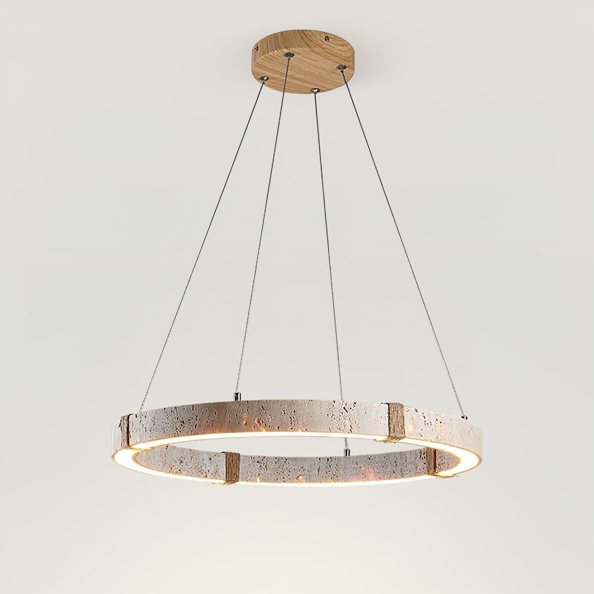 Travertine Ring Pendant Light Serene Ambience