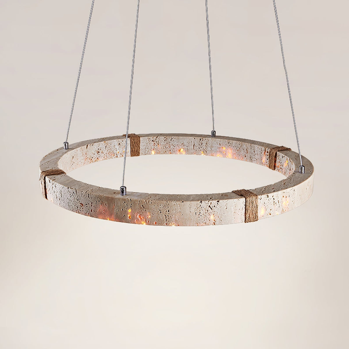 Travertine Ring Pendant Light Serene Ambience