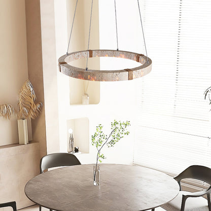 Travertine Ring Pendant Light Serene Ambience