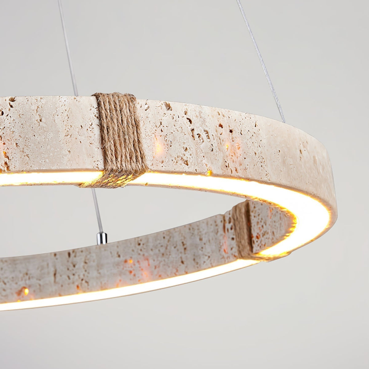 Travertine Ring Pendant Light Serene Ambience