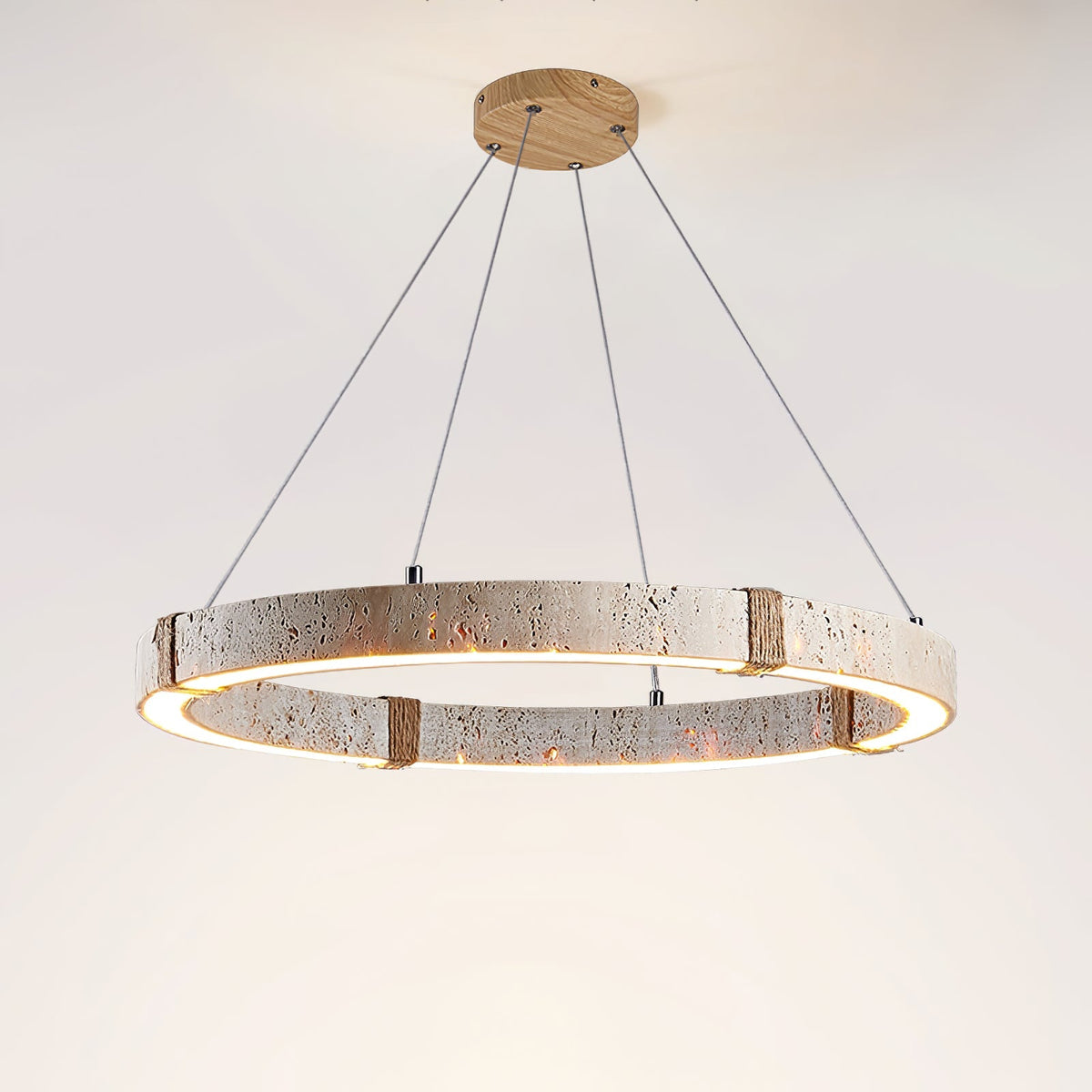 Travertine Ring Pendant Light Serene Ambience