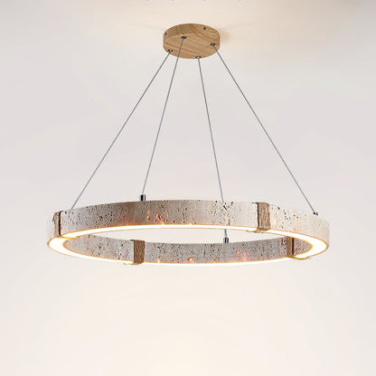Travertine Ring Pendant Light Serene Ambience