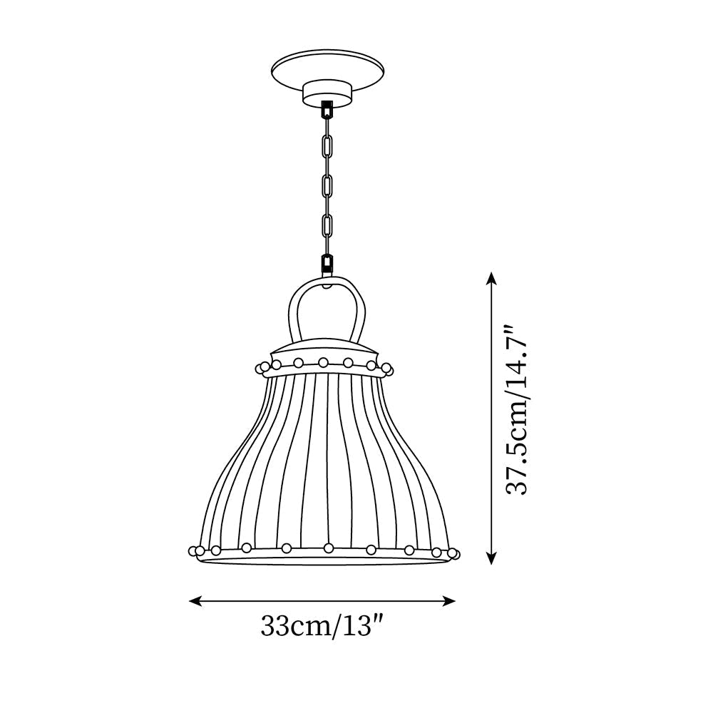Glass Pendant Light Striking Red And White Striped