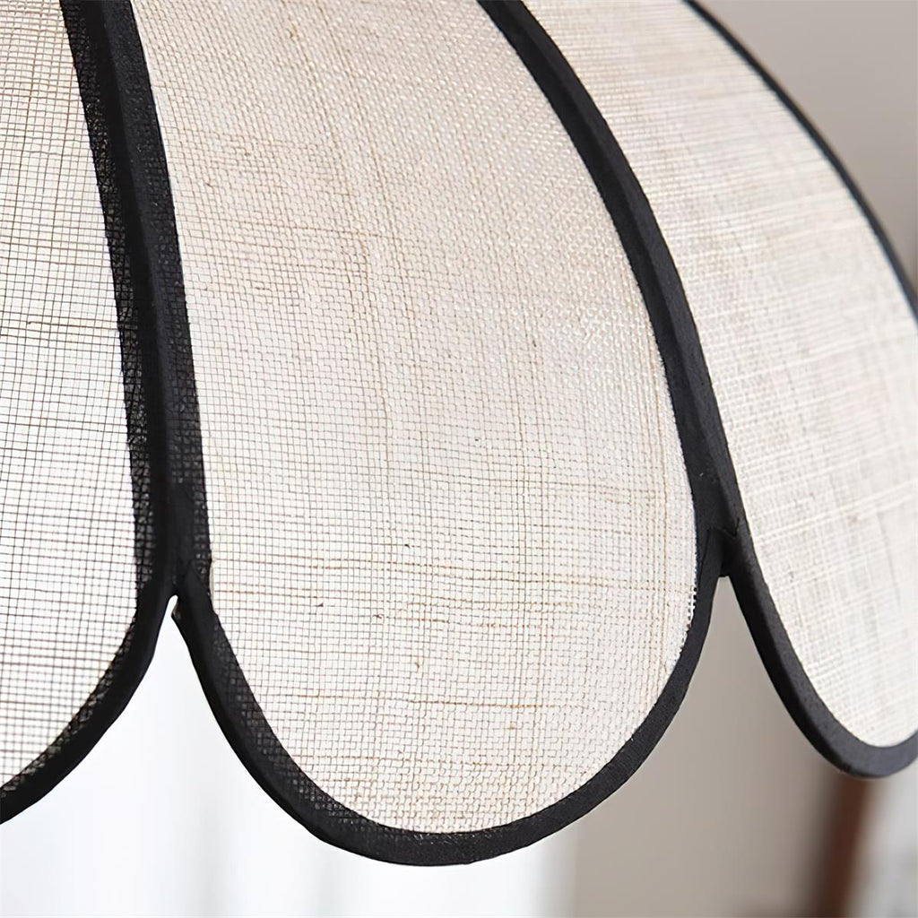 Warm Ambience Scalloped Plant Fiber Pendant Lamp