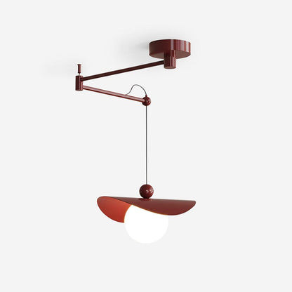 Colorful Shade With Floral Glass Pendant Light