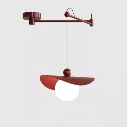 Colorful Shade With Floral Glass Pendant Light