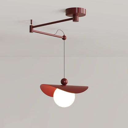 Colorful Shade With Floral Glass Pendant Light